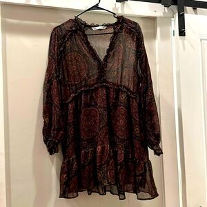 Zara babydoll dress paisley